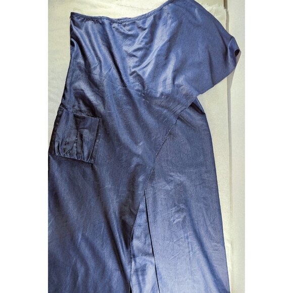 Belma Plus Denim One Shoulder Jumpsuit - Drk Blue - SZ 1X - Picture 4 of 12